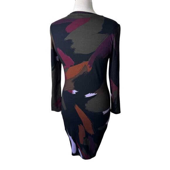 Ted Baker Lauryy Sapphire Abstract Print Bodycon Dress Ted Size 3 (UK 12/US 8) - Picture 3 of 11